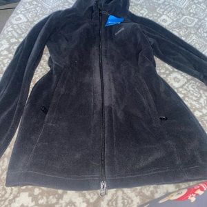 Columbia Black hooded fleece S